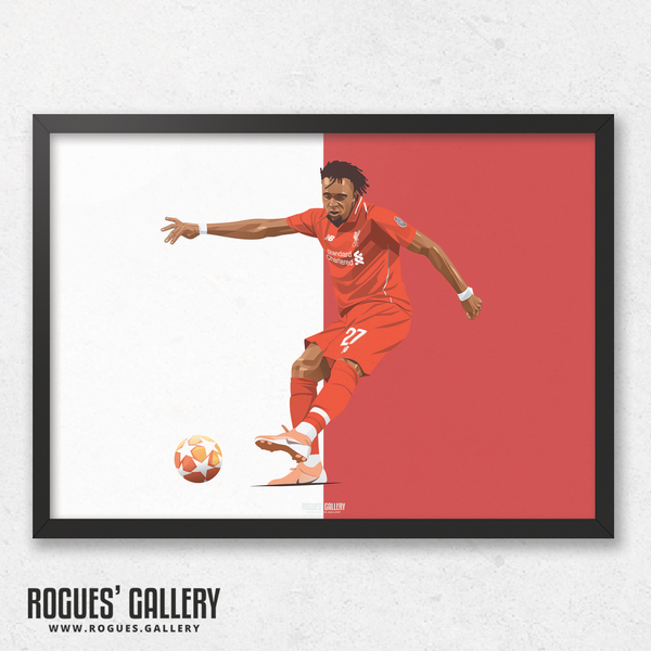 Divock Origi striker Liverpool FC Anfield Art print A3 Champions Limited Edition