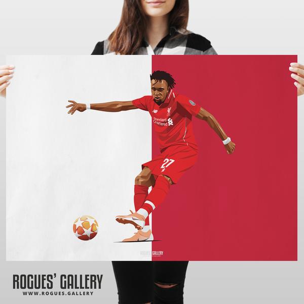 Divock Origi striker Liverpool FC Anfield Art print A1 Champions Limited Edition