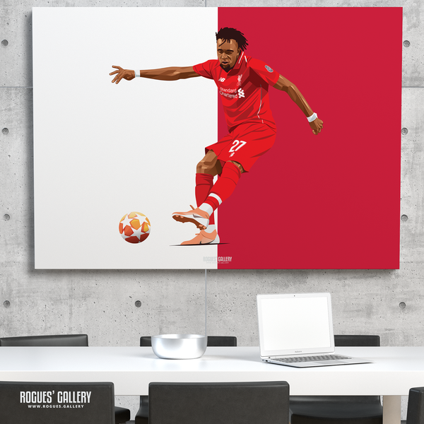 Divock Origi striker Liverpool FC Anfield Art print A0 Champions Limited Edition