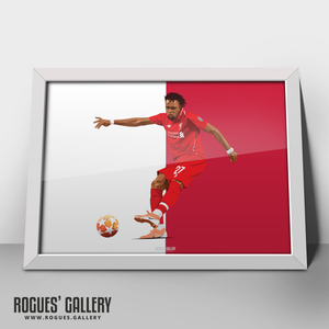 Divock Origi striker Liverpool FC Anfield Art print A2 Champions Limited Edition