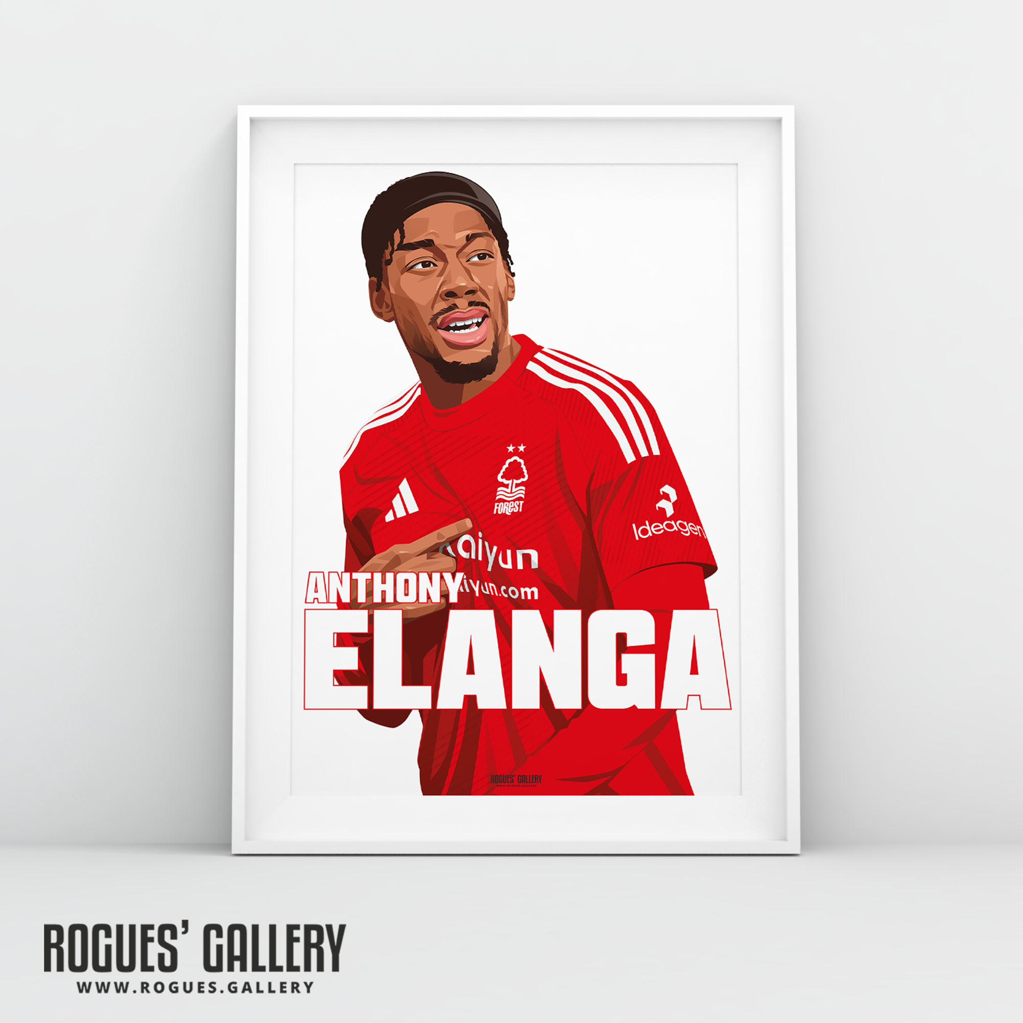 Anthony Elanga Nottingham Forest winger A3 print City Ground