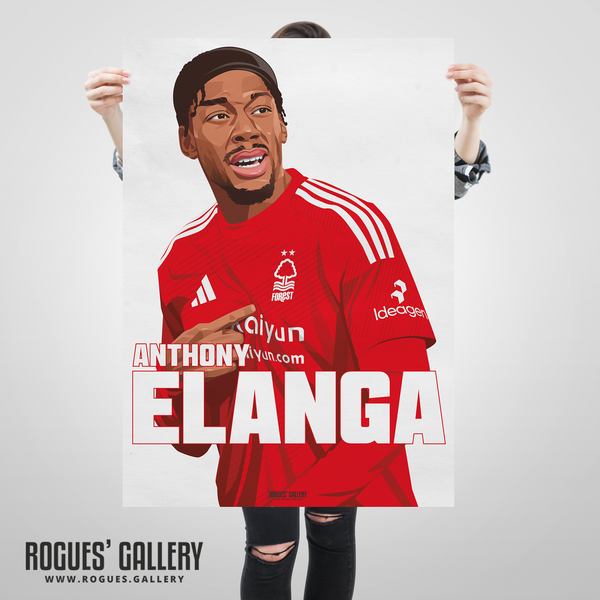 Anthony Elanga Nottingham Forest winger poster City Ground