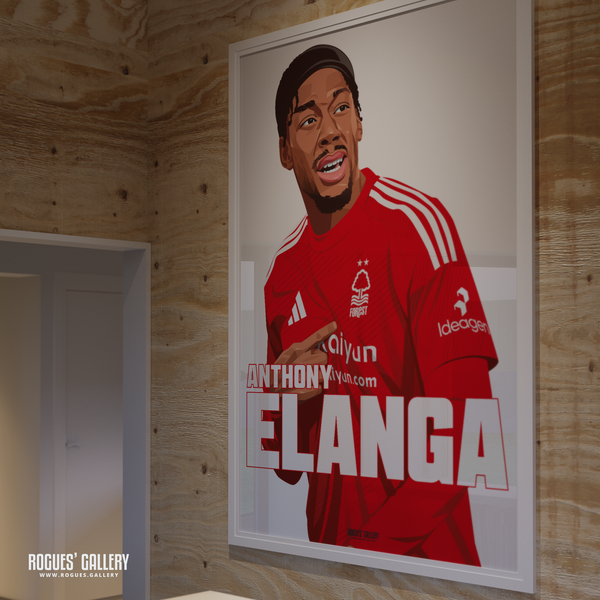 Anthony Elanga signed Nottingham Forest winger poster City Ground