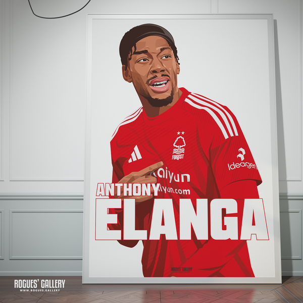 Anthony Elanga Nottingham Forest winger A0 print City Ground