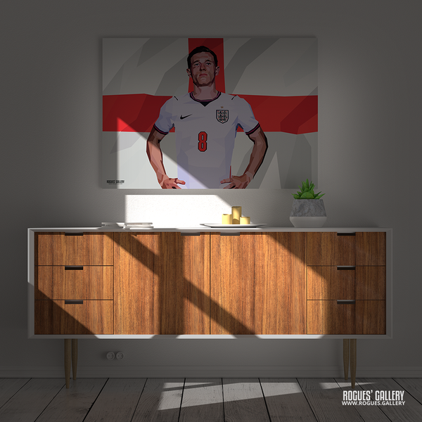 Elliot Anderson - currently Nottingham Forest & England - A0, A1, A2 or A3 St George's Flag Print