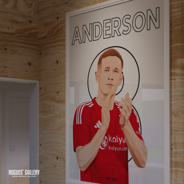 Elliot Anderson signed Nottingham Forest 8 midfielder poster