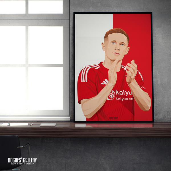 Elliot Anderson Nottingham Forest Red midfielder A2 print