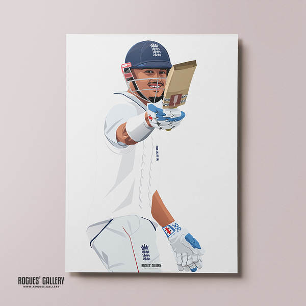 Emilio Gay England cricketer print – A3 paper print mockup