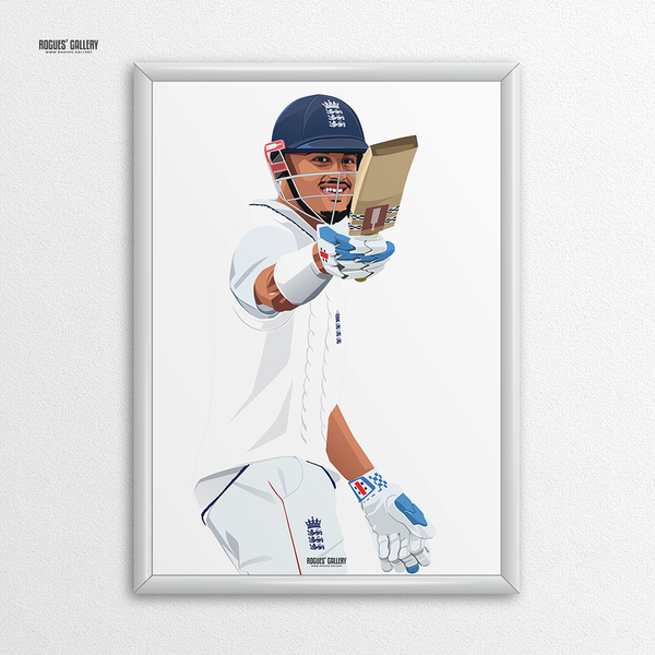 Emilio Gay England cricketer print – poster mockup
