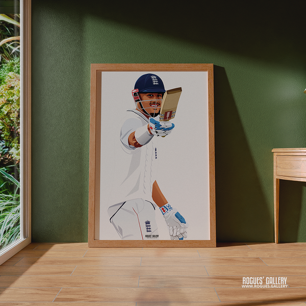 Emilio Gay England cricketer print – framed print mockup – view 2