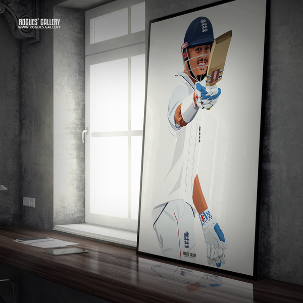 Emilio Gay limited edition England cricketer wall art print