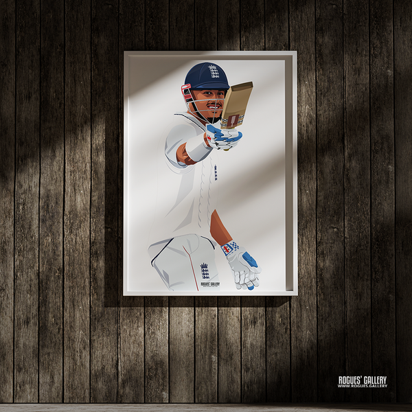 Emilio Gay England cricketer art print by Rogues' Gallery