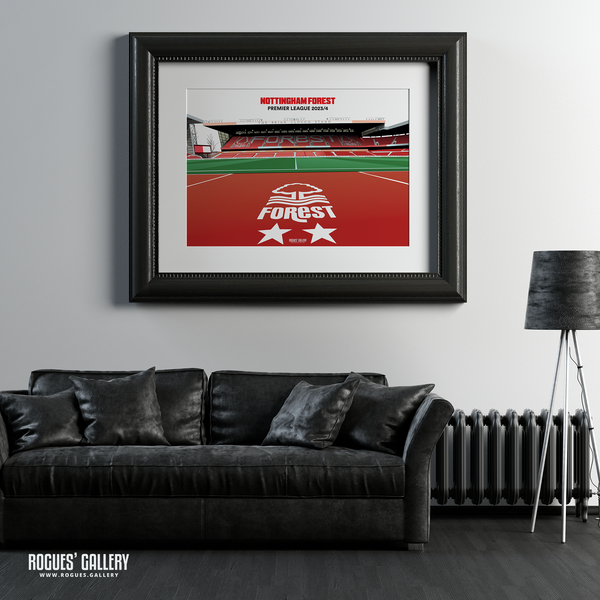 Nottingham Forest memorabilia City Ground 2023/24 Brian Clough Stand rare posters Designed To Be Signed