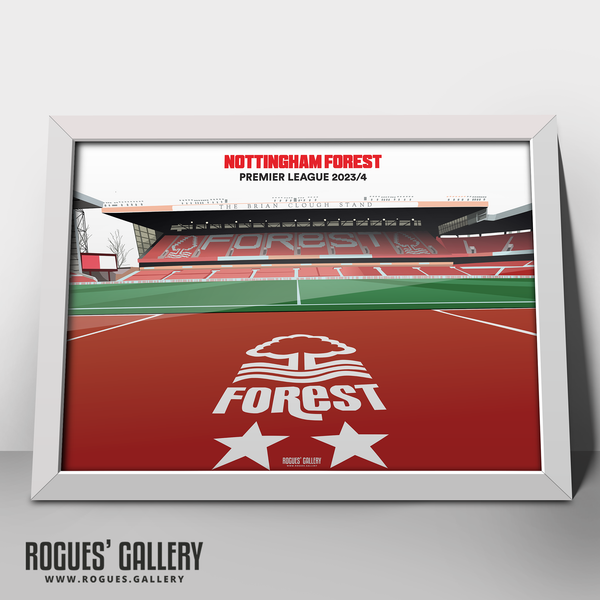 Nottingham Forest City Ground 2023/24 Brian Clough Stand A2 Designed To Be Signed