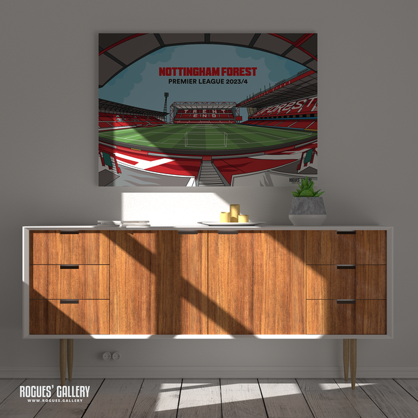 Nottingham Forest memorabilia City Ground 2023/24 Sweet Home poster Designed To Be Signed