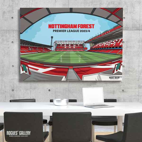 Nottingham Forest City Ground 2023/24 Sweet Home A0 Designed To Be Signed