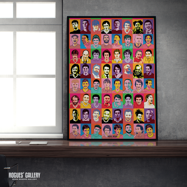 Nottingham Forest Pop art Legends A2 print Trent Clough bright