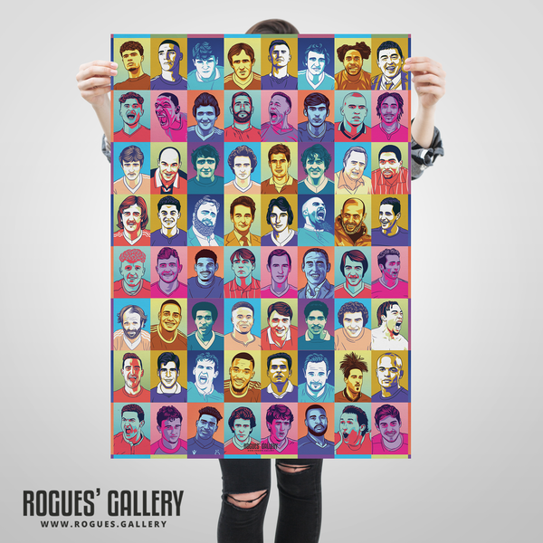 Nottingham Forest Pop art Legends poster City Ground muted