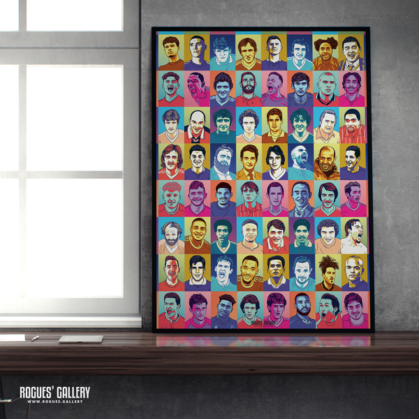 Nottingham Forest Pop art Legends A2 print City Ground muted
