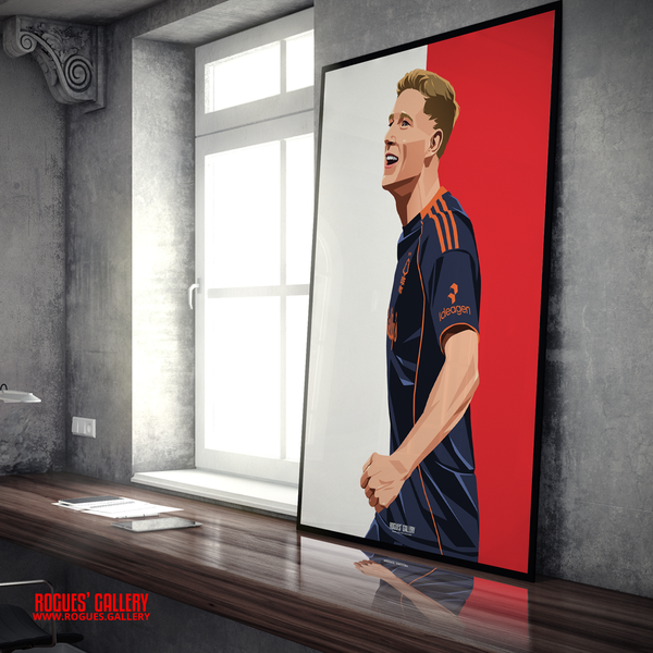 Elliot Anderson England World Cup Nottingham Forest A1 print red