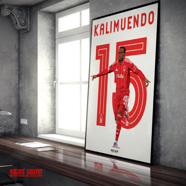 Arnaud Kalimuendo Nottingham Forest French striker 15 A1 print
