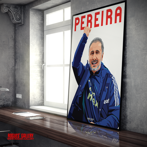 Vitor Pereira Nottingham Forest head coach boss A1 print City Ground