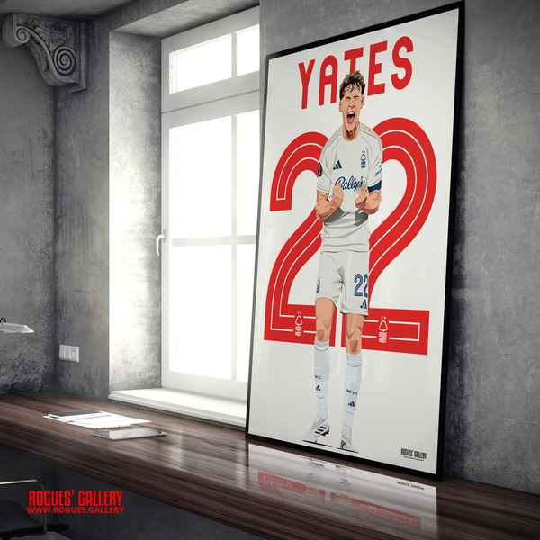 Ryan Yates Nottingham Forest captain goal celebration 22 A1 print City Ground
