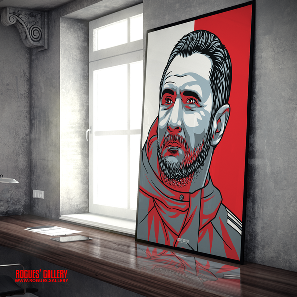 Vitor Pereira signed Nottingham Forest memorabilia coach portrait poster City Ground