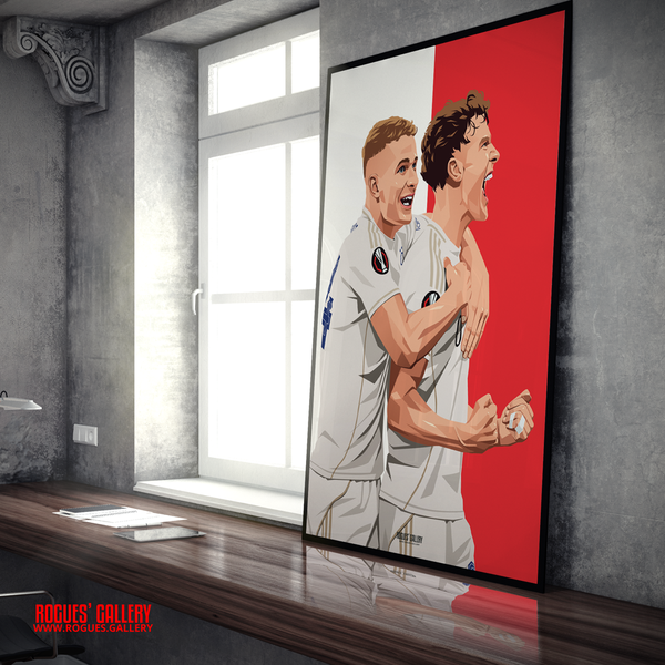 Zach Abbott Ryan Yates goal celebration A1 print Nottingham Forest Europa League