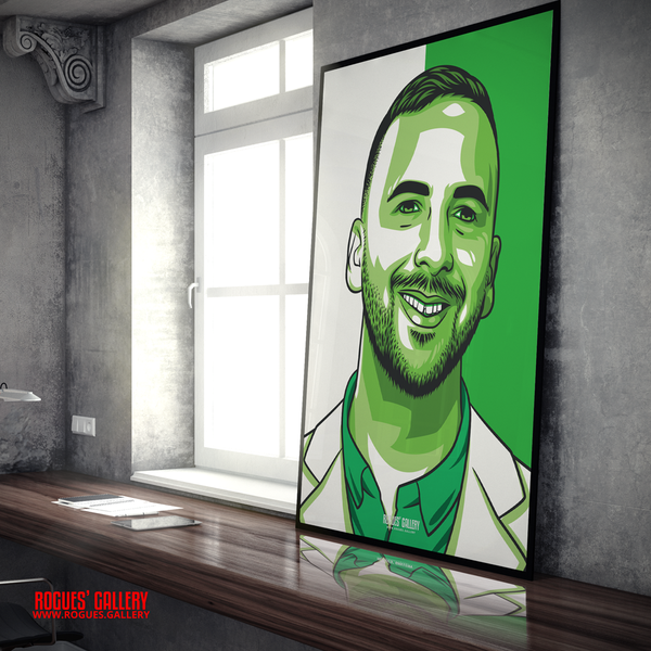 Zack Polanski Green Party leader modern portrait A1 print