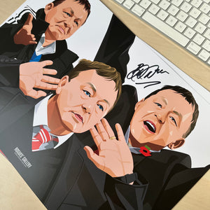 Billy Davies Montage - Former Nottingham Forest Manager - Signed A3 Prints