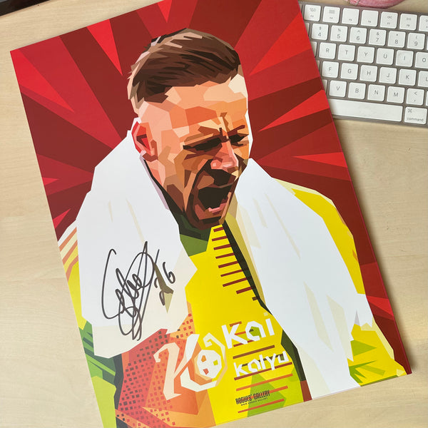 Matz Sels Nottingham Forest goalkeeper signed A3 print Belgium