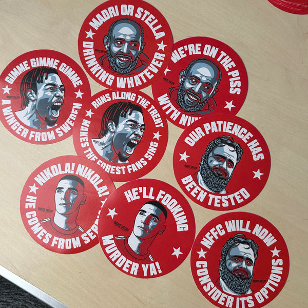 Nottingham Forest Stickers Marinakis Nuno Elanga Milenkovic