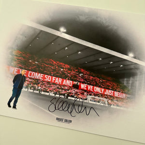 Trent End Stand City Ground Begun Nottingham Forest Steve Cooper signed A3 print red