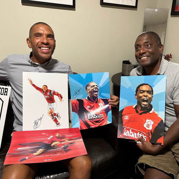 Stan Collymore Nottingham Forest Promotion A3 prints Bryan Roy Rogues' Gallery