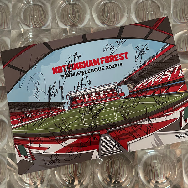 Designed To Be Signed: Home Sweet Home - Nottingham Forest 2023/24 - Signed A3 Prints