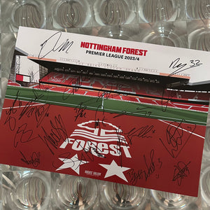 Designed To Be Signed: The Brian Clough Stand - Nottingham Forest 2023/24 - Signed A3 Prints