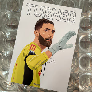 Matt Turner Nottingham Forest 1 signed A3 print