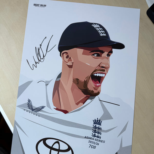 Will Jacks - England Cricket Star - Signed A3 Ashes Tour Prints