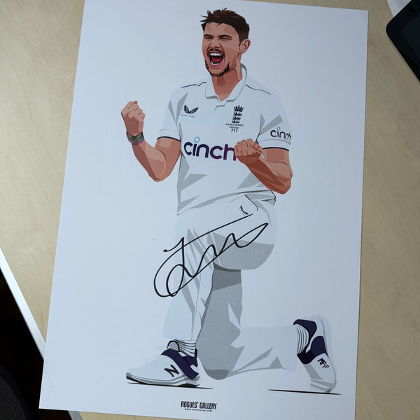 Josh Tongue - England Cricket Star - Signed A3 Ashes Tour Prints