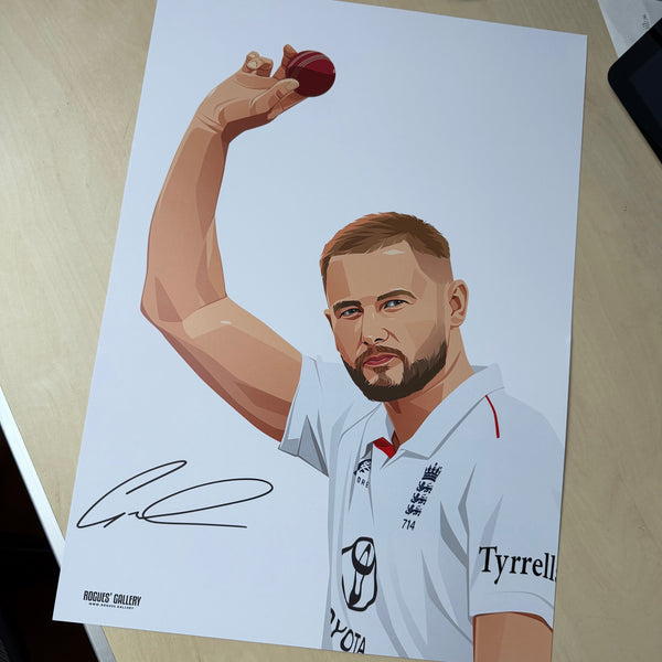 Gus Atkinson - England Cricket Star - Signed A3 Ashes Tour Prints