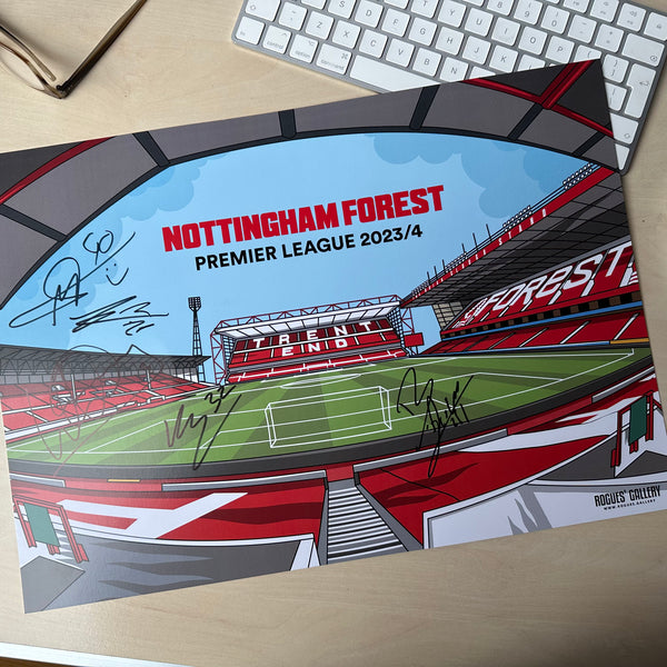 Designed To Be Signed: Home Sweet Home - Nottingham Forest 2023/24 - Signed A3 Prints