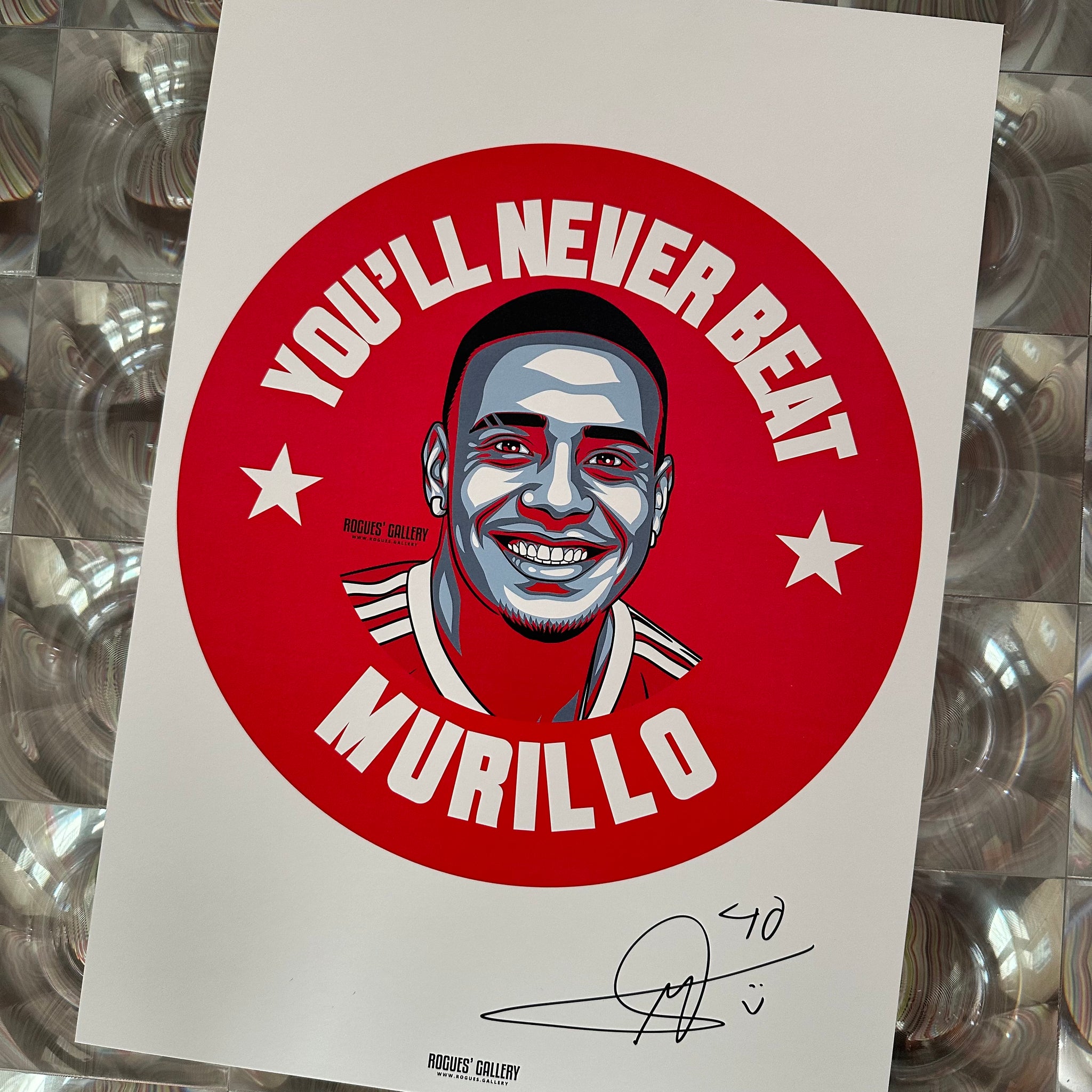 Murillo Nottingham Forest Brazil defender never beat signed A3 print