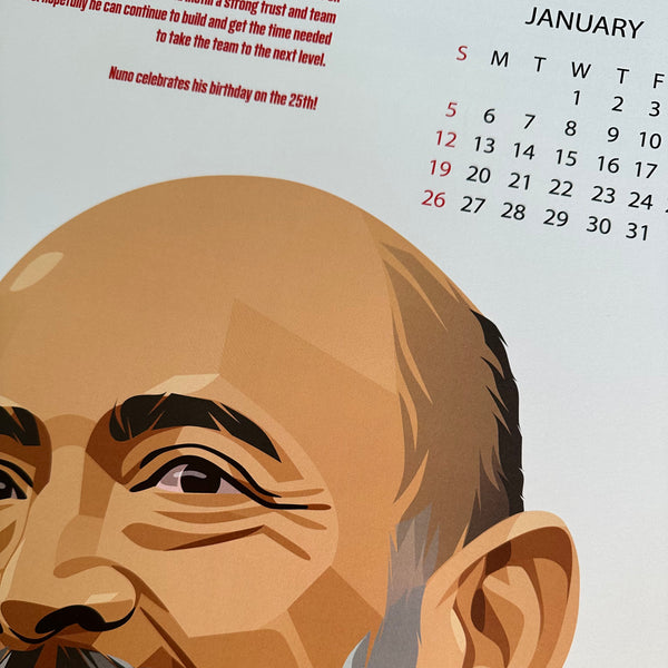 Nottingham Forest 2025 calendar Nuno Espírito Santo