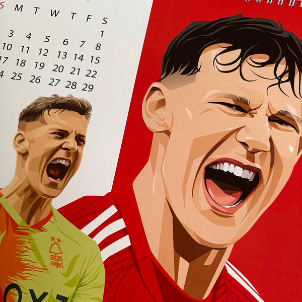 Nottingham Forest 2025 calendar Ryan Yates