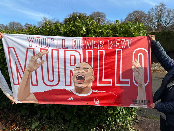 Murillo Nottingham Forest  Flag Never beat City Ground