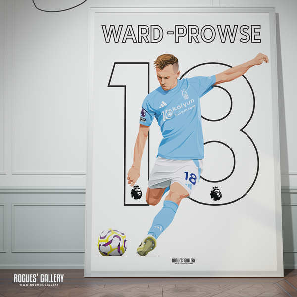 James Ward-Prowse Nottingham Forest midfield 18 A0 print England