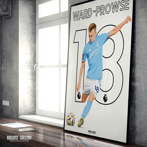 James Ward-Prowse Nottingham Forest midfield 18 A1 print England