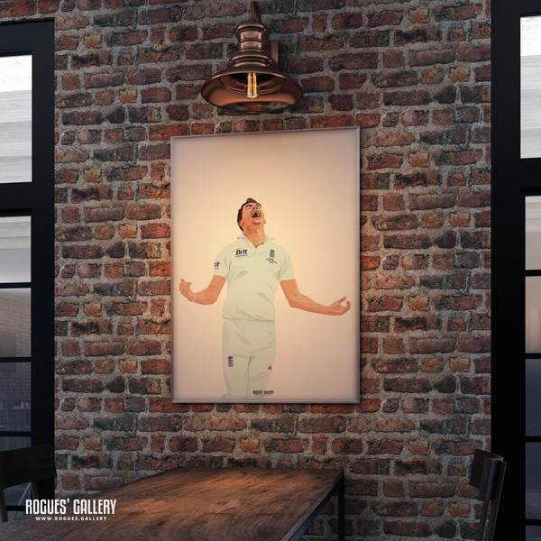 Jimmy Anderson England Cricket memorabilia bowler celebrates poster Test seam