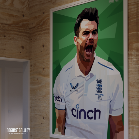 Jimmy Anderson England Cricket memorabilia seam bowler signed poster